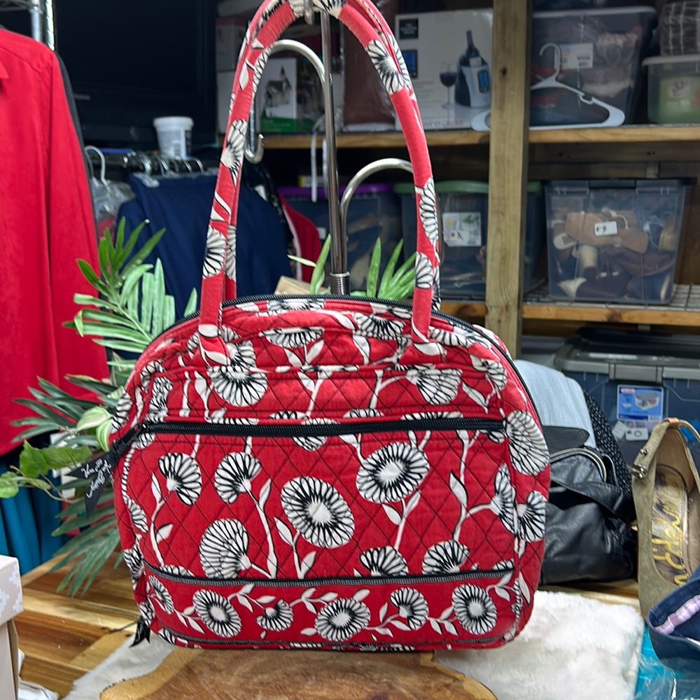 Vera Bradley satchel purse red black and white